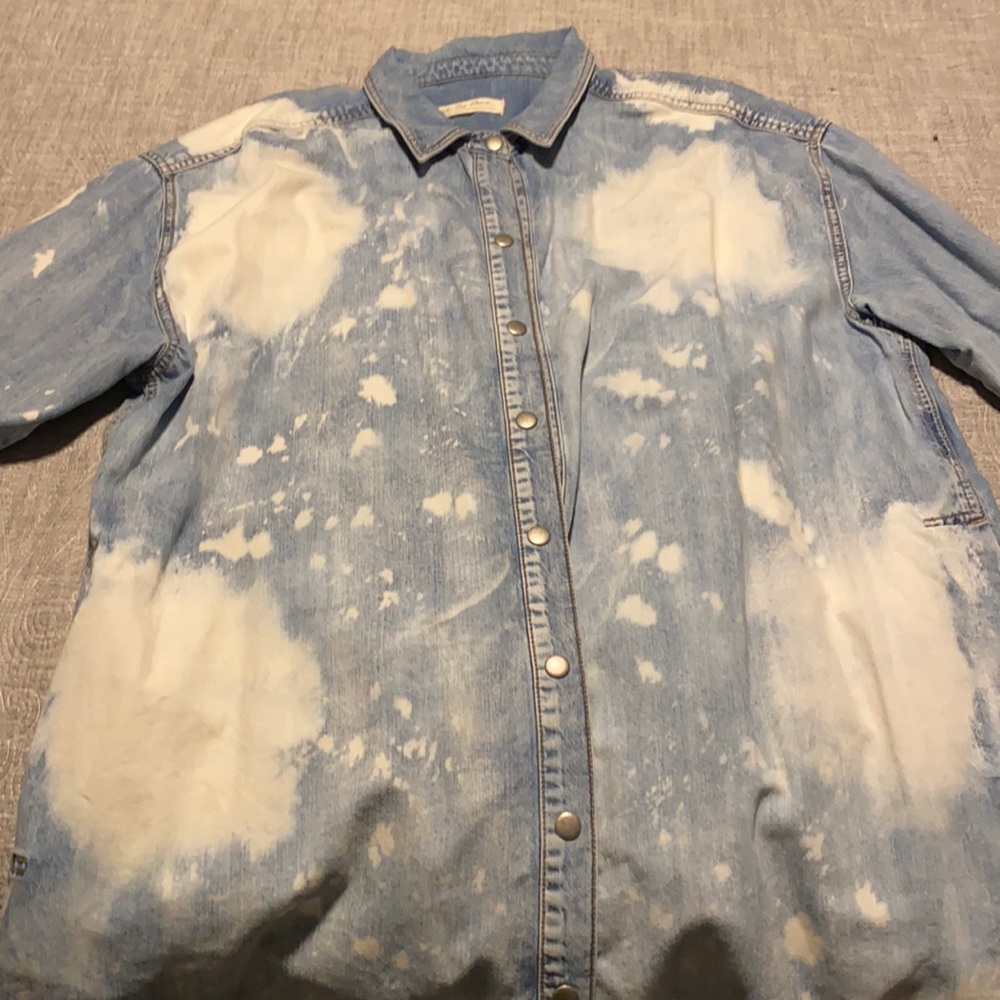 Free People Denim button down XL